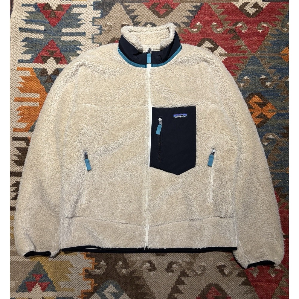Patagonia Classic Retro X Sherpa Jacket Large Ivory Outdoor Men's 23056FA21